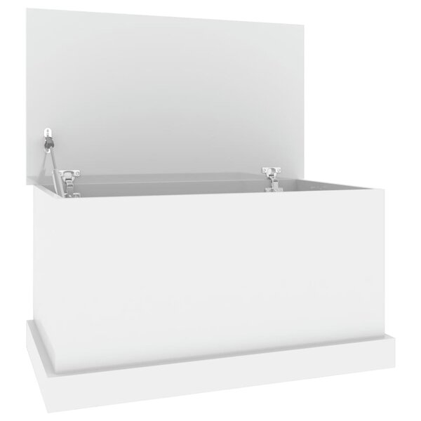 vidaXL Boîte de rangement blanc brillant 70x40x38 cm bois d'ingénierie
