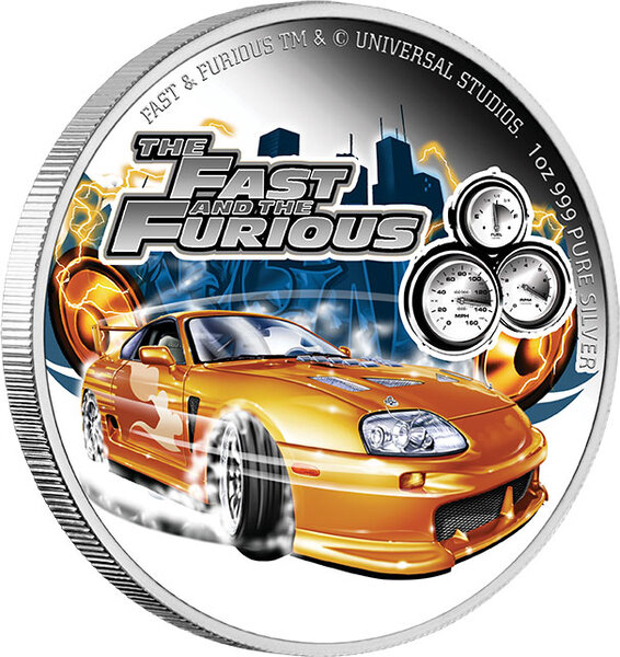 Pièce de monnaie en Argent 2 Dollars g 31.1 (1 oz) Millésime 2023 Celebrities FAST AND FURIOUS
