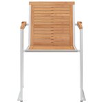 vidaXL Chaises de jardin lot de 4 avec coussins Bois de teck massif