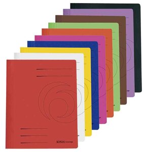 10x chemise à lamelles easyorga A4 carton Brun HERLITZ