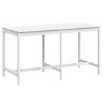 vidaXL Table de jardin blanc 203 5x90x110 cm bois massif de pin