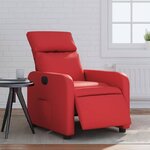 vidaXL Fauteuil inclinable électrique Rouge Similicuir