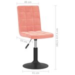 vidaXL Chaises pivotantes à manger lot de 4 rose velours