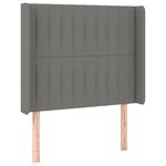 vidaXL Sommier à lattes de lit matelas LED Gris foncé 80x200cm Tissu