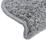 vidaXL Tapis d'escalier 10 Pièces 56x17x3 cm Gris