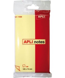 Bloc de 100 notes adhésif repositionnable 125 x 75 mm APLI