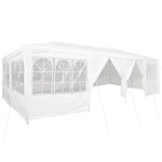 vidaXL Tente de fête avec 12 côtés blancs 8x4 m PE