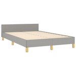 vidaXL Cadre de lit avec tête de lit Gris clair 120x200 cm Tissu