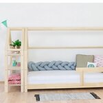 Lit cabane avec étagère 120 x 190 verni