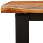 vidaXL Banc avec bord vivant 140 cm bois d'acacia massif