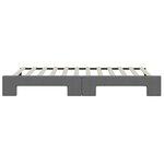 vidaXL Lit de jour avec lit gigogne gris foncé 90x200 cm tissu