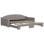 vidaXL Lit de jour avec lit gigogne taupe 100x200 cm tissu