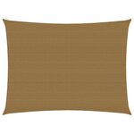 vidaXL Voile d'ombrage 160 g/m² Taupe 2x3 m PEHD