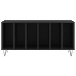 vidaXL Armoire à disques noir 100x38x48 cm bois d'ingénierie