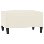 vidaXL Ensemble de canapés 3 Pièces avec coussins Crème Velours