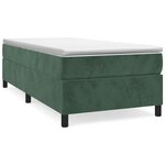 vidaXL Cadre de lit Vert foncé 90x200 cm Velours