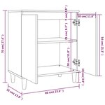 vidaXL Buffet Chêne fumé 60x35x70 cm Bois d'ingénierie