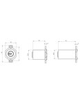 THIRARD - Cylindre rond adaptateur T2 FIC  33x50mm  diamètre 26mm   4 clés