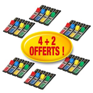 Marque-pages petit format 11,9 x 43,1 m couleurs assorties 4 lots de 4 distributeurs de 35 marque pages et 2 lots gratuits (paquet 6 unités)