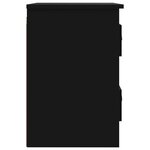 vidaXL Table de chevet murale noir 41 5x36x53 cm