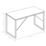 vidaXL Bureau d'ordinateur Noir et chêne 120x60x73 cm
