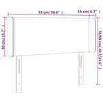 vidaXL Tête de lit avec oreilles Gris 93x16x78/88 cm Similicuir