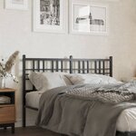 vidaXL Tête de lit métal noir 120 cm