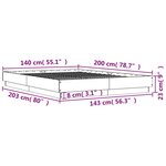 vidaXL Cadre de lit chêne fumé 140x200 cm bois d'ingénierie