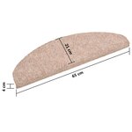 vidaXL Tapis autoadhésifs de marches 5 Pièces Marron 65x21x4cm Aiguilleté
