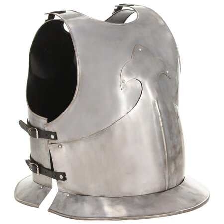 vidaXL Cuirasse d'armure corporelle chevalier médiéval Argenté Acier