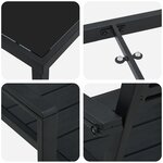 vidaXL Ensemble de salle à manger de jardin 9 pièces HDPE noir