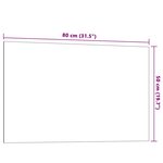 vidaXL Tableau noir magnétique mural Noir 80x50 cm Verre trempé