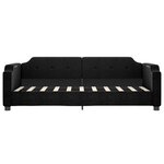 vidaXL Lit de jour avec lit gigogne noir 90x190 cm tissu
