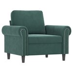 vidaXL Fauteuil Vert foncé 60 cm Velours