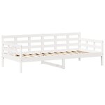 vidaXL Lit de jour avec toit blanc 80x200 cm bois de pin massif