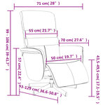 vidaXL Fauteuil inclinable avec repose-pieds gris similicuir