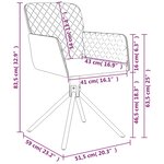 vidaXL Chaises pivotantes à manger lot de 2 Vert foncé Velours