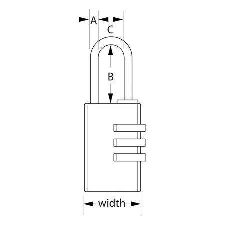 Cadenas à combinaison personnalisable Master Lock #630DAST 30 mm