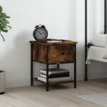 vidaXL Table de chevet chêne fumé 34x35 5x45 cm bois d'ingénierie