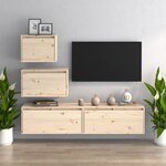 vidaXL Meubles TV 4 Pièces Bois massif de pin