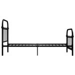 vidaXL Cadre de lit Noir Métal 90 x 200 cm