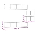 vidaXL Ensemble de meubles TV 6 Pièces Blanc Bois d'ingénierie