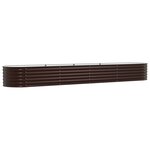 Jardinière surélevée vidaXL Marron 400x80x44 cm en Acier Galvanisé