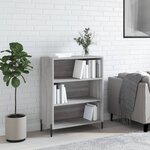 vidaXL Armoire à étagères sonoma gris 69 5x32 5x90cm bois d'ingénierie