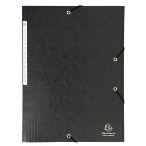 Chemise À Élastiques Maxi Capacity Carte Lustrée 425gm2 - A4 - Noir - X 25 - Exacompta