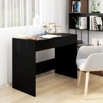 vidaXL Bureau Noir 101x50x76 5 cm Bois d'ingénierie