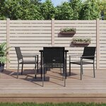 vidaXL Ensemble à manger de jardin 5 Pièces résine tressée acier