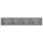 vidaXL Étagère murale à CD Sonoma gris 100x18x18 cm Bois d'ingénierie