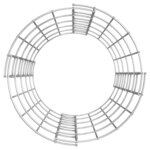 vidaXL Lit surélevé à gabion circulaire 3 Pièces Acier galvanisé Ø30x50cm