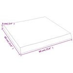vidaXL Dessus de table bois massif non traité bordure assortie